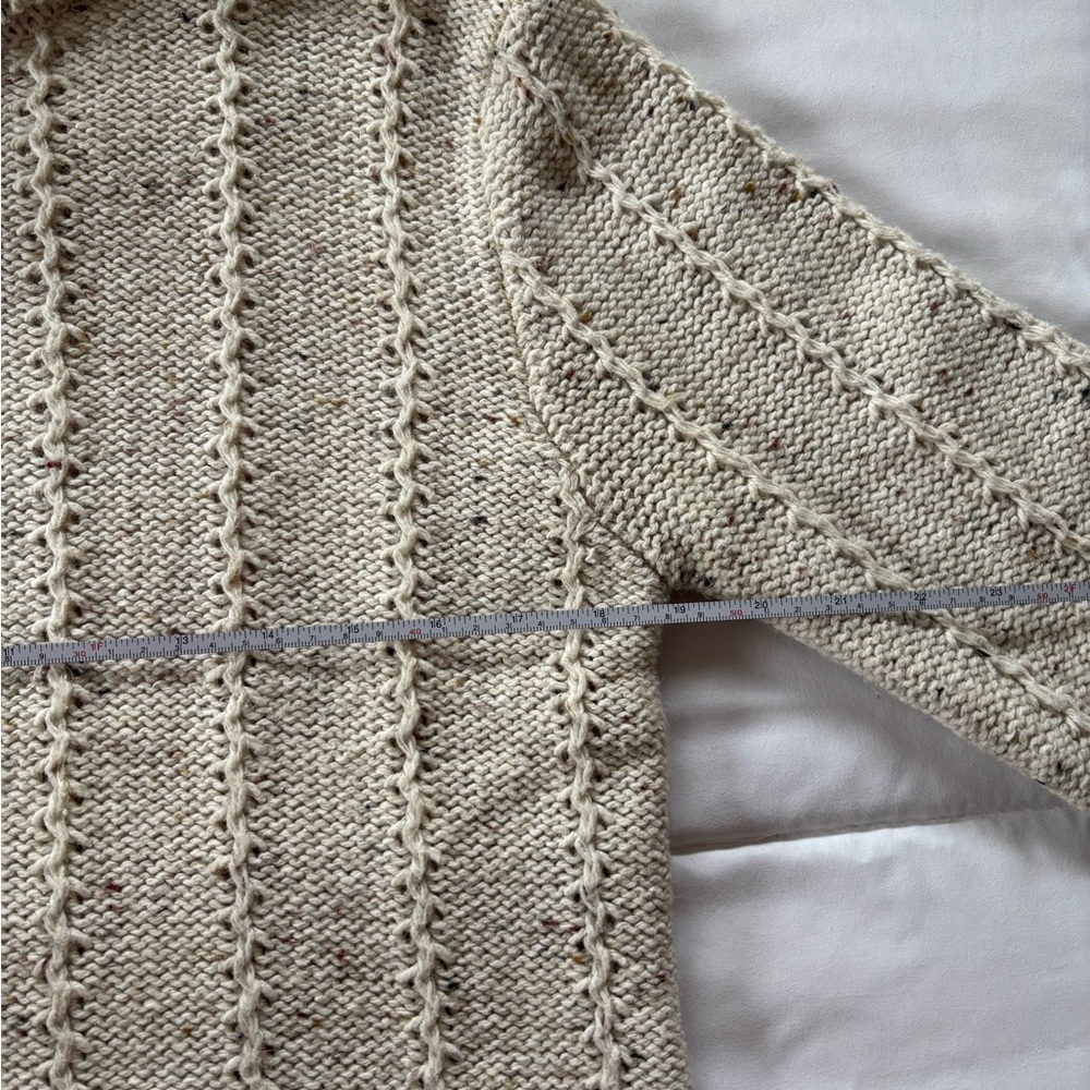 Dressbarn Textured Cream Turtleneck Sweater - Picture 4 of 5